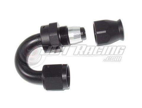 AN8 8AN 180 Degree PTFE Teflon Swivel Hose End Fitting Adapter Black E85 QUALITY