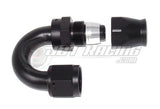 AN10 10AN 180 Degree PTFE Teflon Swivel Hose End Fitting Adapter Black QUALITY