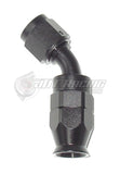 AN6 6AN 45 Degree PTFE Teflon Swivel Hose End Fitting Adapter Black E85 QUALITY!