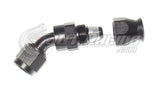 AN6 6AN 45 Degree PTFE Teflon Swivel Hose End Fitting Adapter Black E85 QUALITY!