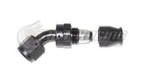 AN8 8AN 45 Degree PTFE Teflon Swivel Hose End Fitting Adapter Black E85 QUALITY!