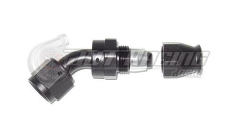 AN8 8AN 45 Degree PTFE Teflon Swivel Hose End Fitting Adapter Black E85 QUALITY!