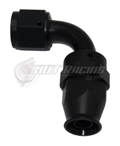 AN8 8AN 90 Degree PTFE Teflon Swivel Hose End Fitting Adapter Black E85 QUALITY!