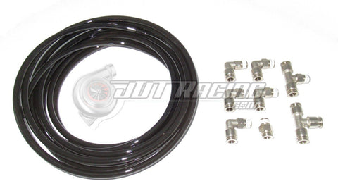 3 Port MAC Valve & Nickel Plated Push Lock Fitting Kit for Boosted Turbo vehicle