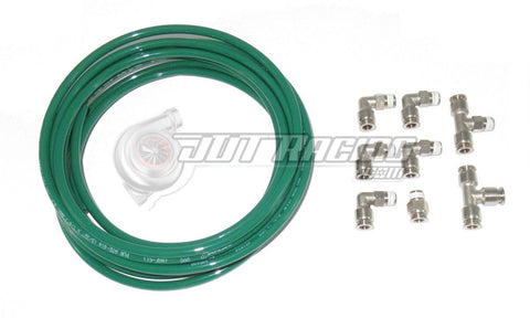 Nickel Plated PUSH LOCK Green Vacuum Fitting Kit for Turbo, Wastegate & Solenoid