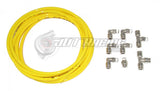 Nickel Plated PUSH LOCK Yellow Vacuum Fitting Kit for Turbo Wastegate & Solenoid