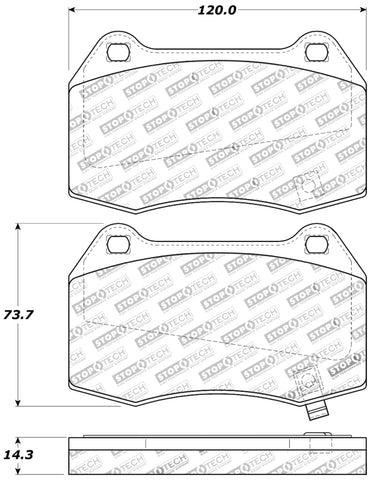StopTech Performance 02-07 350z/G35 w/ Brembo Front Brake Pads