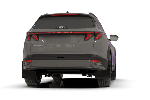 Rally Armor 2025+ Hyundai Tucson (Excl. ICE & XRT) Black UR Mud Flap w/ White Logo