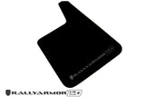 Rally Armor Universal Black UR Plus Mud Flap  w/ Metallic Black Logo - Pair