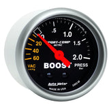 Autometer Sport-Comp 52mm 60cm/HG -2.0 Bar Mechanical Boost Gauge