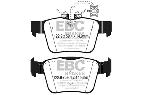 EBC 2017+ Alfa Romeo Guilia / 2018+ Alfa Romeo Stelvio Bluestuff Rear Brake Pads