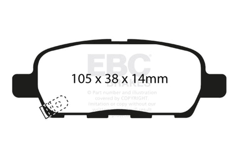 EBC 03-05 Infiniti FX35 3.5 Yellowstuff Rear Brake Pads