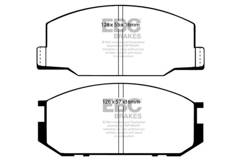 EBC 85-90 Lotus Esprit 2.2 Yellowstuff Front Brake Pads