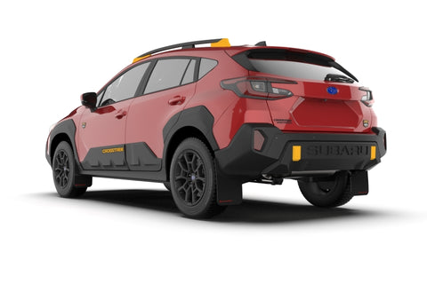 Rally Armor 24-25 Subaru Crosstrek (Wilderness Only) Black UR Mud Flap W/Red Logo - No Drilling Req