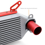 Mishimoto 2023+ Toyota GR Corolla Intercooler & Pipe Kit - Silver Cooler - Red Pipes