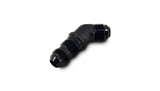 Vibrant -3AN Bulkhead Adapter 45 Degree Elbow Fitting - Anodized Black Only