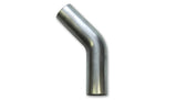 Vibrant 2.375in OD T304 SS 45 Deg Mandrel Bend 6in Leg Length