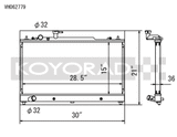 Koyo 06-08 Mazdaspeed 6 2.3L Turbo Radiator