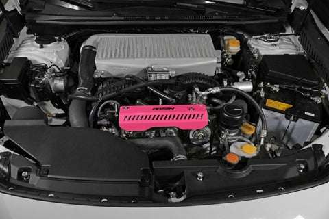 PERRIN 22-25 Subaru WRX Pulley Cover - Hyper Pink (SHORT - For Use w/PERRIN AOS)