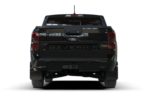 Rally Armor 22-26 Ford Maverick Black Mud Flap - Metallic Black Logo