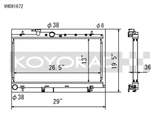 Koyo 03-07 Subaru Impreza WRX/STI (MT / w/ Filler Neck) Radiator