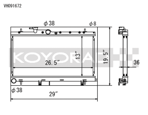 Koyo 03-07 Subaru Impreza WRX/STI (MT / w/ Filler Neck) Radiator
