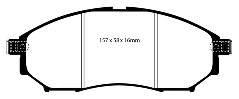 EBC 06-09 Infiniti FX35 3.5 Greenstuff Front Brake Pads