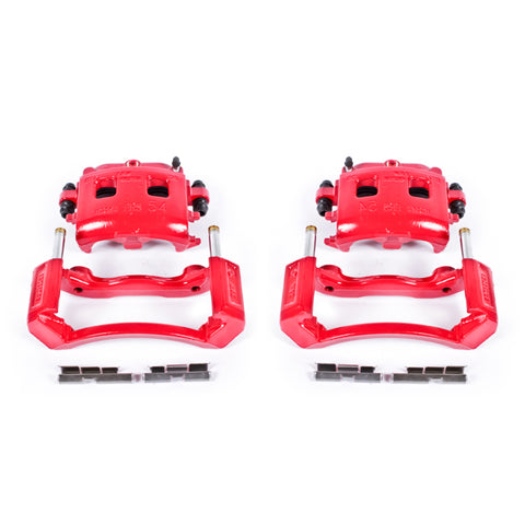 Power Stop 02-05 Dodge Ram 1500 Front Red Calipers w/Brackets - Pair