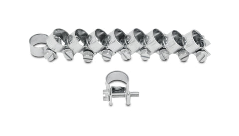 Vibrant Inj Style Mini Hose Clamps 16-18mm clamping range Pack of 10 Zinc Plated Mild Steel