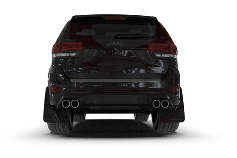 Rally Armor 18-22 Jeep Grand Cherokee SRT Trackhawk Black UR Mud Flap - Metallic Black Logo