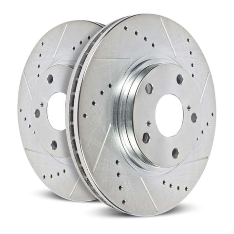 Power Stop 16-21 Toyota Land Cruiser Front Evolution Drilled & Slotted Rotors - Pair