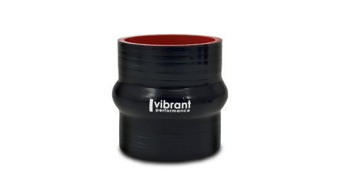 Vibrant 4 Ply Reinforced Silicone Hump Hose Connector - 3.5in I.D. x 3in long (BLACK)