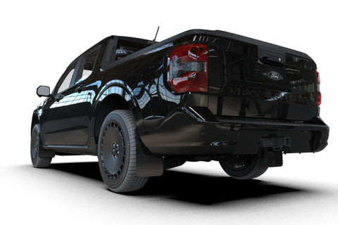 Rally Armor 22-26 Ford Maverick Black Mud Flap - Metallic Black Logo