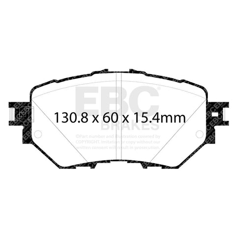 EBC 14+ Mazda 3 2.0 (Mexico Build) Redstuff Front Brake Pads