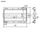 Koyo 93-98 Subaru Impreza 1.8/2.2L (MT) Radiator