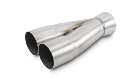 Vibrant 2-1 SS Merge Collectors (2in Inlet Slipover ID 2-1/2in Outlet OD) - Sold Individually