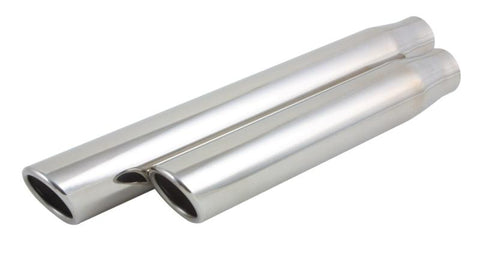 Vibrant 4in Round SS Exhaust Tip (Double Wall Resonated Angle Cut Rolled Edge)
