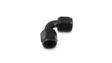 Vibrant -16AN Female 90 Degree Union Adapter (AN to AN) - Anodized Black Only