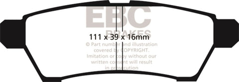 EBC 05+ Nissan Frontier 2.5 2WD Ultimax2 Rear Brake Pads