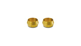 Vibrant 5/8in Brass Olive Hardline Tubing Inserts (2 Pack)