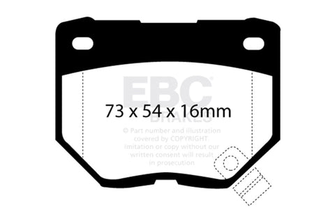 EBC 89-95 Nissan Skyline (R32) 2.6 Twin Turbo GT-R Yellowstuff Rear Brake Pads