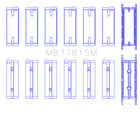 King BMW N57 D30 A/B/C / N57N / N57S (Size +0.25mm) Main Bearing Set
