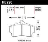 Hawk Performance 98-10 Porsche 911 Carrera 2 / 07-12 Boxster S DTC-70 Race Rear Brake Pads