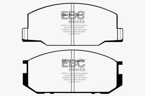 EBC 85-90 Lotus Esprit 2.2 Yellowstuff Front Brake Pads