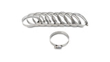 Vibrant S.S. Worm Gear Clamps Pack of 10 - Clamping Range: 1.30in - 2.16in (33mm - 55mm)