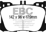 EBC 2017+ Mercedes-Benz E300 (W213) 2.0L Turbo Redstuff Front Brake Pads