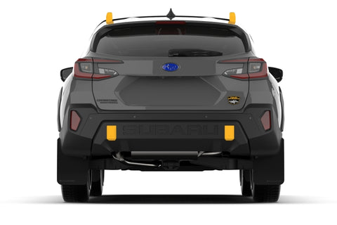 Rally Armor 24-25 Subaru Crosstrek (Wilderness Only) Black UR Mudflap W/Wild-Orange Logo No Drill Re