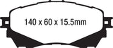 EBC 14+ Mazda 6 2.5 Greenstuff Front Brake Pads