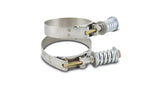 Vibrant Stainless Steel Spring Loaded T-Bolt Clamps (Pack of 2) - Clamp Range 4.78in-5.08in