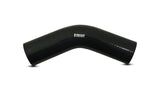 Vibrant 4 Ply Reinforced Silicone Elbow Connector - 1.25in ID x 8in Leg 45 Deg Elbow (BLACK)